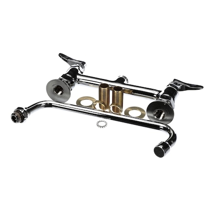 T&S Brass 8 Deck Mount Faucet Ceramas 10 Swing Nozzle 1 B-0220-061XCRF1